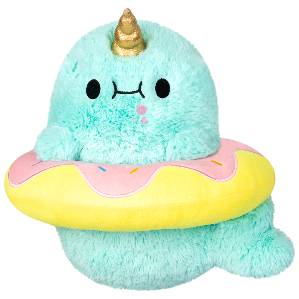 Mini Squishable Sparkles the Narwhal in Donut